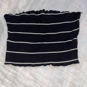 Black stripped tube top